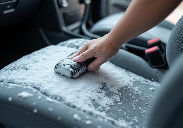 Deep interior car cleaning and upholstery shampooing